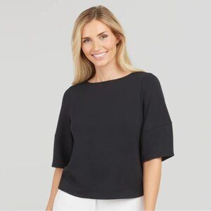 Spanx AirEssentials Airluxe Puff Sleeve Top in Black - Small, BNWTs